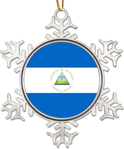 Vista 10 de Adornos de Navidad de metal con copo de nieve de Malta, recuerdo patriótico, regalo de recuerdo de país, adornos para árbol de Navidad, bandera