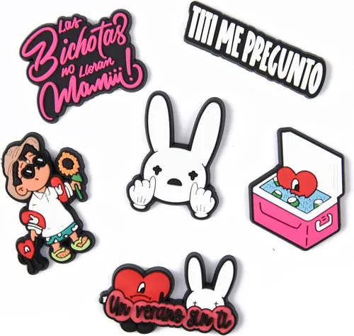 Vista 5 de Dijes para zapatos, pulseras de diferentes diseños para decoración de zapatos, niños, niñas, mujeres, regalos de fiesta de cumpleaños, regalos