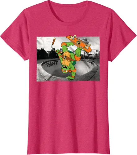 Vista 11 de Teenage Mutant Ninja Turtles Michelangelo - Camiseta de patinaje, Negro, S