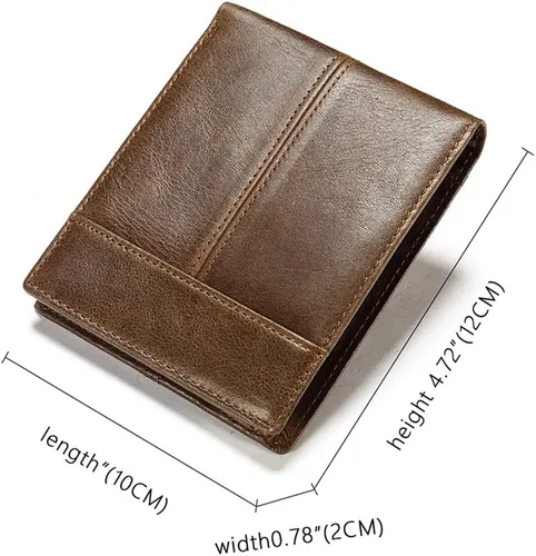 Vista 2 de CZDYUF Billetera para hombre con cremallera empalme bolsa de dinero con monedero cartera para hombres tarjeta foto titular