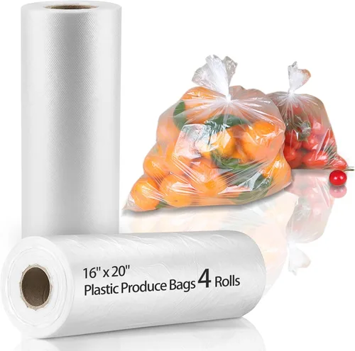 Vista 14 de Bolsas de almacenamiento de alimentos de 10 x 14 pulgadas, bolsa de plástico transparente, 500 unidades bolsa de plástico desechable para alimentos