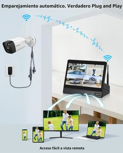 Vista 9 de Sistema inalámbrico al aire libre de la cámara de seguridad de 5MP 10" IPS