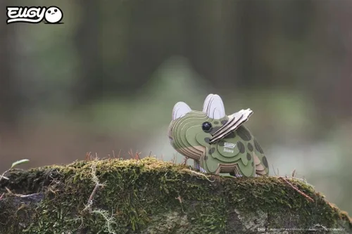 Vista 10 de EUGY Rompecabezas de papel 3D ecológico Tricera 006 [nuevo sello]