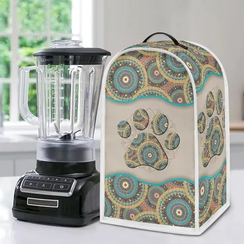 Vista 5 de DISNIMO Funda para batidora de patas de perro estilo bohemio, cubierta de protección de huellas dactilares para batidora de pie o máquina de café