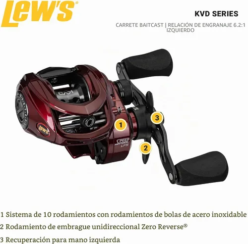 Vista 2 de Lew's KVD Baitcast Fishing Reel
