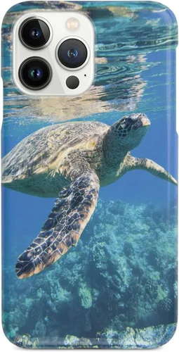Vista 10 de Inspired Cases - Compatible con iPhone 8 Plus - Funda protectora con textura 3D para Apple iPhone 8 Plus - Tortuga marina submarina