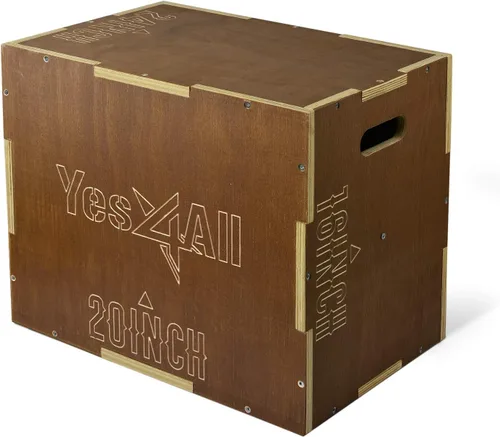 Vista 17 de Yes4All Plyo Box, 3-in-1 Wooden Box Jump for Home Gym, Lunges, Squats, Dips