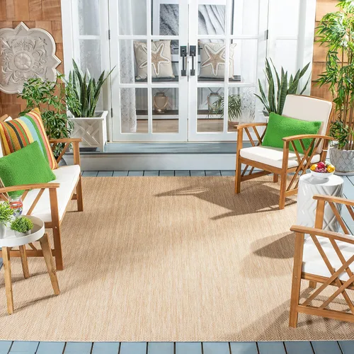 Vista 28 de Safavieh Colección Courtyard CY8022 Alfombra, 2 pies x 3 pulgadas x 5 pies, aguamarina y gris, impermeable, fácil de limpiar, sin pelusa