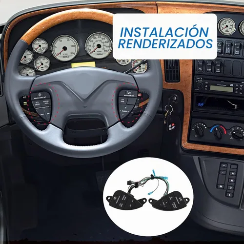 Vista 6 de DICMIC Interruptor de control de crucero del volante compatible con 2007-2016 International Prostar Reemplazo# 901-5101, 2611199C91