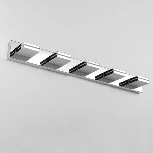 Vista 26 de SineRise - Moderna lámpara LED para tocador de baño (2 luces, 39.4 cm, regulable), iluminación de pared de baño moderna de acrílico cepillado sobre