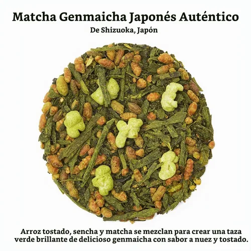 Vista 4 de SUGIMOTO Té japonés Genmaicha con hoja suelta Matcha 3.5 oz