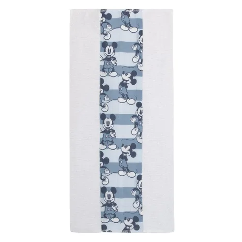 Vista 2 de Disney Mickey Mouse - Paños para eructos de muselina 100% algodón, color azul, blanco y naranja, paquete de 2