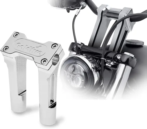 Vista 9 de Abrazadera superior para manillar de 1 pulgada / 0.984 in, kit de extensión de barra de mango alto de 6 pulgadas, ajuste universal para Harley
