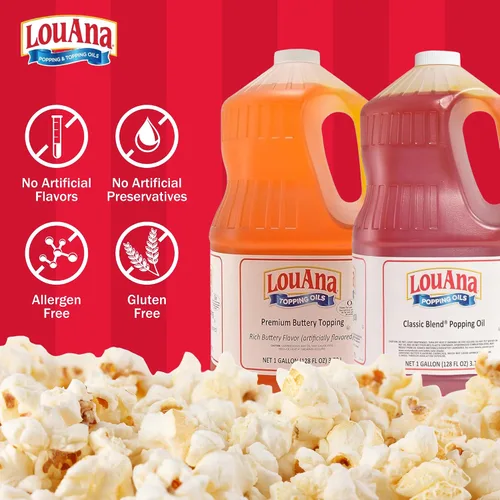 Vista 3 de LouAna - Aceite de palomitas de maíz con mantequilla premium, galón