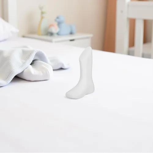Vista 7 de CALLARON 4pcs Feet Mannequin Display Stand 11.5cm White Plastic Shoe Tree Shaper for Socks and Shoes Showcase, Socks Display Holder for Store and