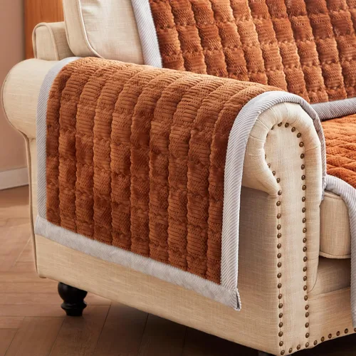 Vista 7 de Funda de sofá lavable para perros, alfombrilla antideslizante para gatos, manta para proteger los muebles, funda mullida para sofá de 3 cojines
