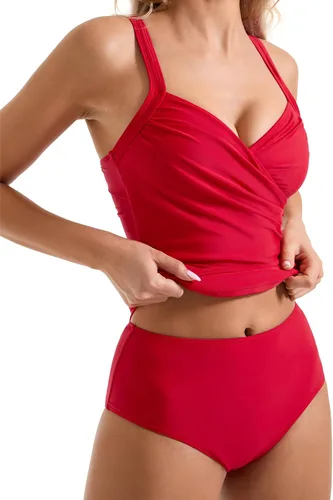 Vista 21 de SUUKSESS Traje de baño tankini sexy con efecto de realce y control de abdomen para mujer