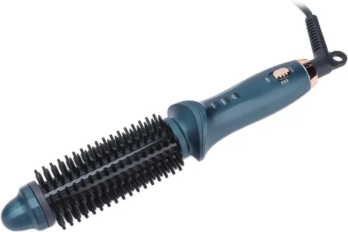 Vista 8 de Rizador termostático para rizar el cabello 2 en 1, cepillo eléctrico portátil para rizar el cabello, kit de alisador de doble propósito, calentador