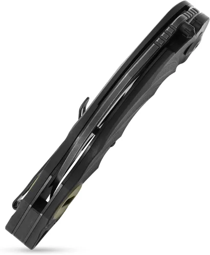Vista 6 de Sitivien ST160 - Cuchillo plegable de bolsillo, hoja de acero K110 con mango G10, cuchillo de herramientas EDC para acampar al aire libre, Verde