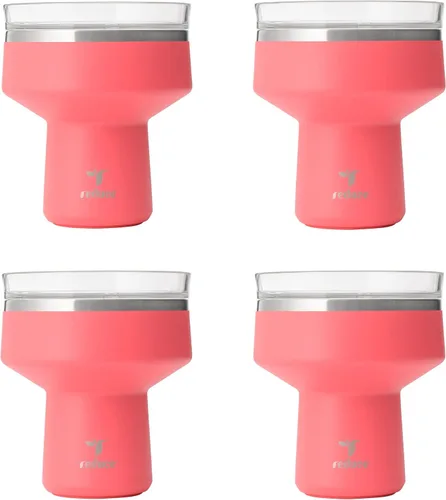 Vista 12 de Reduce Saltini - Vaso de cóctel de 16 onzas, vaso aislado de margarita con tapa, mantiene las bebidas frías durante 10 horas, alternativa al vaso