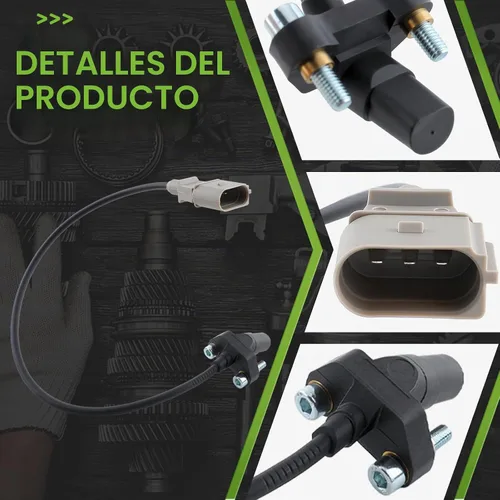 Vista 2 de 07K906433B Sensor de posición del cigüeñal compatible con Volkswagen Jetta 2005-2014 5 cilindros 2.5L motor compatible con Golf 2010-2014 compatible