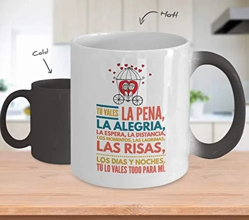 Vista 2 de Regalo para esposo Taza de café para esposa Perfecto regalo para graduados, profesionales y estudiantes Vaso con afirmaciones positivas