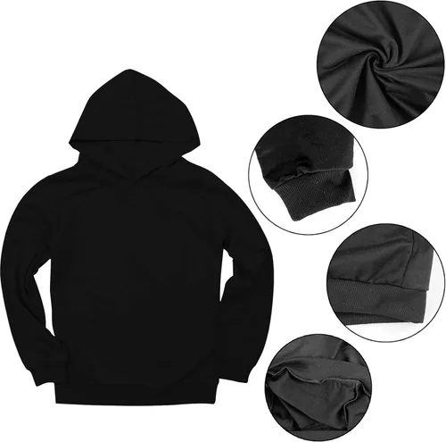 Vista 4 de Conjunto de sudadera con capucha y pantalones deportivos para niños y niñas, conjunto de sudadera de moda de 2 piezas
