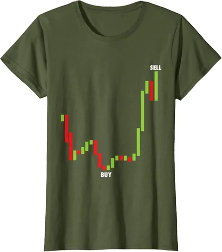 Vista 51 de Funny Day Trading Comprar Baja Venta Alta Stock Trading Camiseta Negro