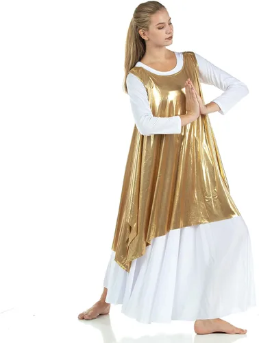 Vista 3 de Danzcue Sudadera sin mangas para mujer con texto en inglés "Celebration of Spirit Dance Drapey