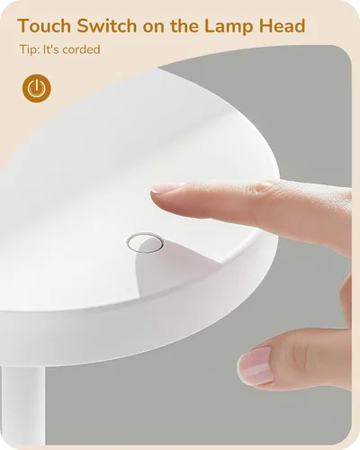 Vista 7 de EDISHINE - Lámpara LED de escritorio, lámpara de mesa con alto CRI 90+, 2 alturas ajustables 5%-100% regulable y 3 temperaturas de color, control