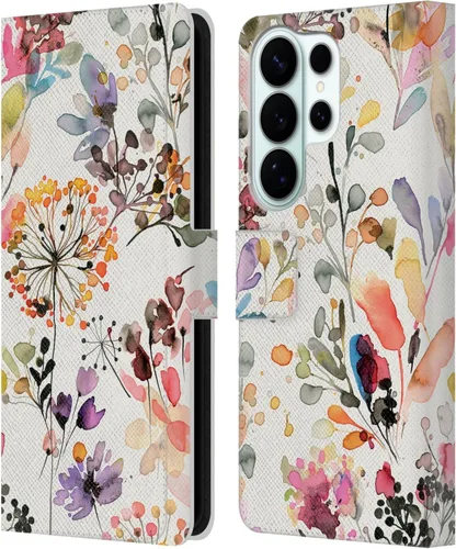 Vista 87 de Head Case Designs Officially Licensed Ninola Beige Wild Grasses Leather Wallet Case Compatible with Samsung Galaxy A07 4G