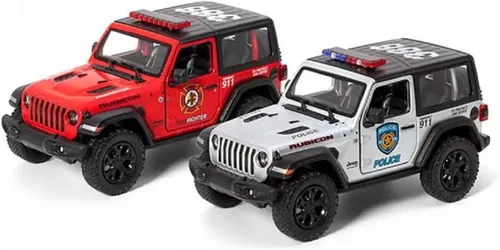 Vista 14 de KiNSMART - Vehículo de juguete modelo Jeep Wrangler Rubicon todoterreno 4x4 de 5 pulgadas, escala 1:34, réplica de coche de metal fundido