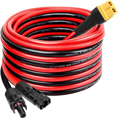 Vista 16 de MOOKEERF Cable de extensión solar a XT60 10AWG 3FT conector solar a XT60 Cable adaptador para panel solar a estación de energía portátil Generador