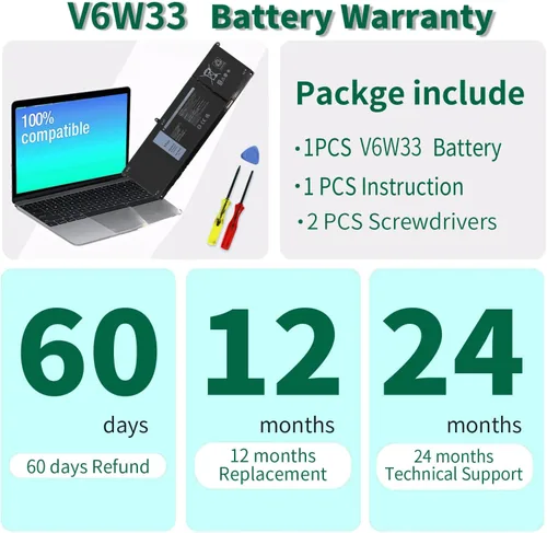 Vista 6 de DMKAOLLK V6W33 - Batería de repuesto para Dell Inspiron 15 3511 3520 3515 3510 5510 5515 5518 5310 5635 5625 5630 Latitude 3320 3330 3420 3520 Vost®