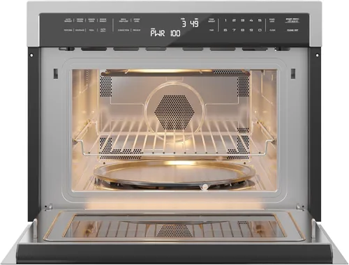 Vista 2 de KoolMore Combinación de horno de convección y microondas integrado de 24 pulgadas con asador, puerta de cierre suave, potencia de 1000 vatios