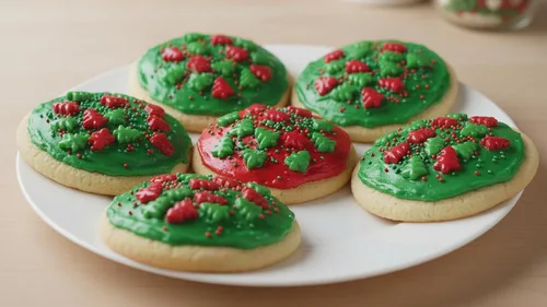Vista 8 de NCS Gránulos comestibles en forma de árbol de Navidad – Decoración de cupcakes y galletas rojas y verdes, 7 onzas