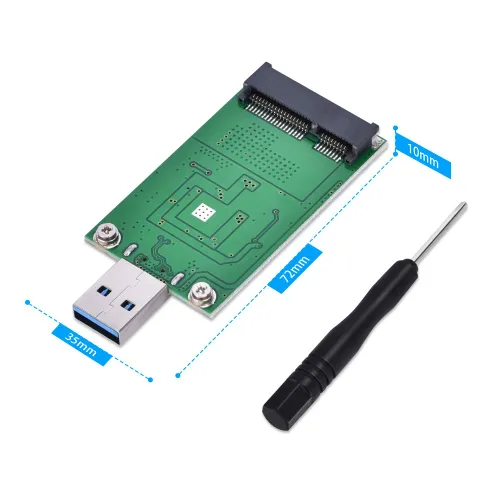 Vista 6 de ELUTENG Adaptador mSATA a USB 3.0 - Convertidor Mini SATA como Unidad Flash Portátil Disco Duro Externo (No Se Necesita Cable)