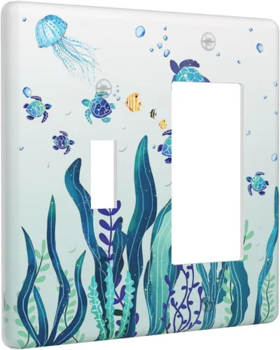 Vista 180 de Pintura al óleo de flores abstractas de 1 cuadrilla de interruptor de luz dúplex individual cubierta de salida placa de pared decorativa Placa