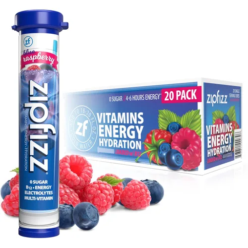 Vista 22 de Zipfizz Bebida energética diaria en polvo, Berry, paquete de 12 Energía sostenida 3-en-1, hidratación rápida y vitaminas esenciales Sin azúcar