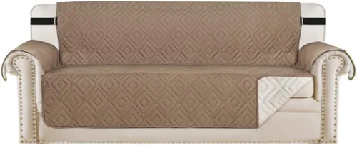 Vista 47 de H.VERSAILTEX Funda reversible para silla, protector de muebles antideslizante, resistente al agua, con correas elásticas de 2 pulgadas