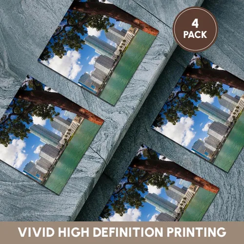 Vista 6 de Danita Delimont – Florida – USA, Florida, Miami, city skyline from Brickell clave. – Posavasos