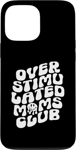 Vista 24 de Groovy Overstimulated Moms Club Funny Trendy Mom Case for iPhone 17