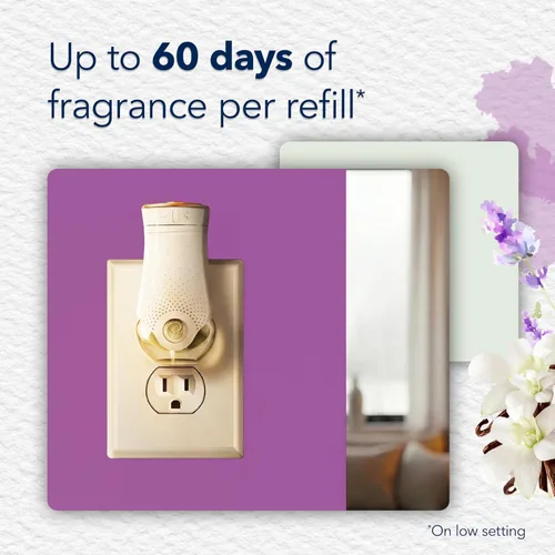 Vista 2 de Glade PlugIns Refills Air Freshener, Scented and Essential Oils for Home and Bathroom, Lavender & Vanilla , 1.34 Fl Oz, 2 Count (Pack of 1)