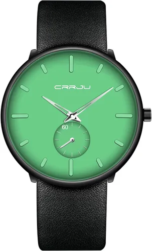 Vista 18 de Mens Watches Ultra-Thin Minimalist Waterproof-Fashion Wrist Watch for Men Unisex Dress with Leather Band