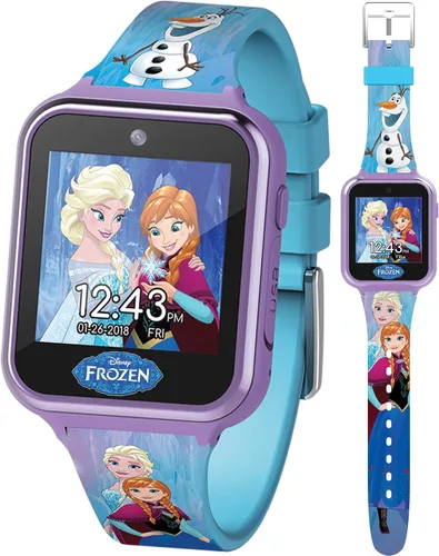 Vista 7 de Accutime Reloj inteligente Disney Frozen para niños con cámara para niños y bebés - Reloj inteligente interactivo para niños y niñas
