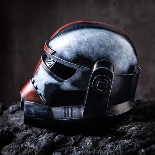 Vista 6 de SW - Casco Clone de la serie negra, máscara clásica para cosplay, de lujo, accesorios coleccionables de Halloween