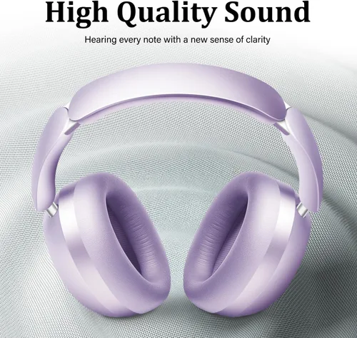 Vista 10 de Wentronic Y04 - Audífonos inalámbricos Bluetooth sobre la oreja, sumérgete en cada ritmo con cancelación activa de ruido y sonido de alta