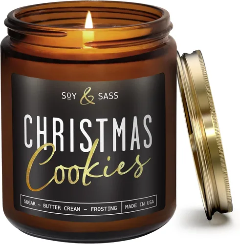 Vista 14 de Vela de canela, velas de otoño, velas de Navidad, vela de soja perfumada de otoño 'Cinnamon Rolls' para el hogar, tarro reutilizable de 9 onzas, 50