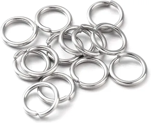 Vista 4 de Craftdady 357 piezas de 0.197 in pequeños anillos abiertos de metal redondo O anillos conectores platino para joyería encanto llavero fabricación