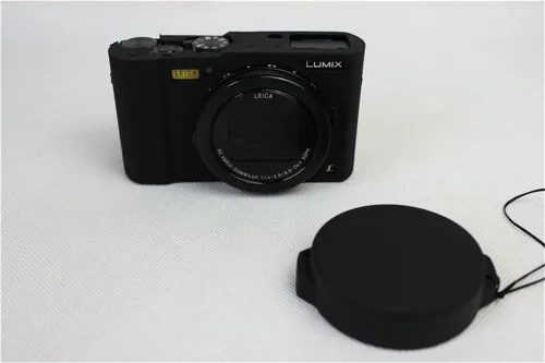 Vista 4 de Fullbody Ultra-thin Lightweight Rubber Soft Silicone Case Bag Cover for Panasonic Lumix LX10 DMC-LX10 -Black Negro